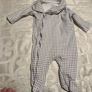 Ralph Lauren Gray Houndstooth Footie